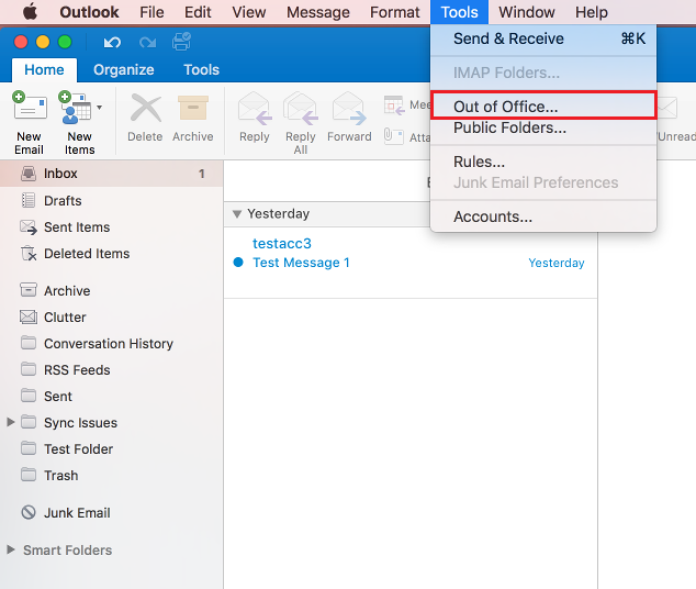 from line in outlook for mac